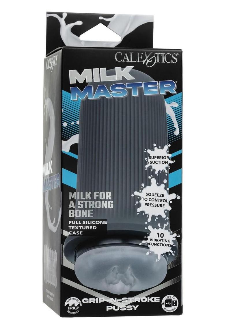 Milk Master Grip-N-Stroke Rechargeable Masturbator – Textured Sleeve with Suction Control
