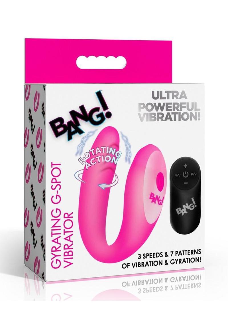 Bang Gyrating G-Spot Vibrator with Remote – Dual Stimulation Silicone Toy