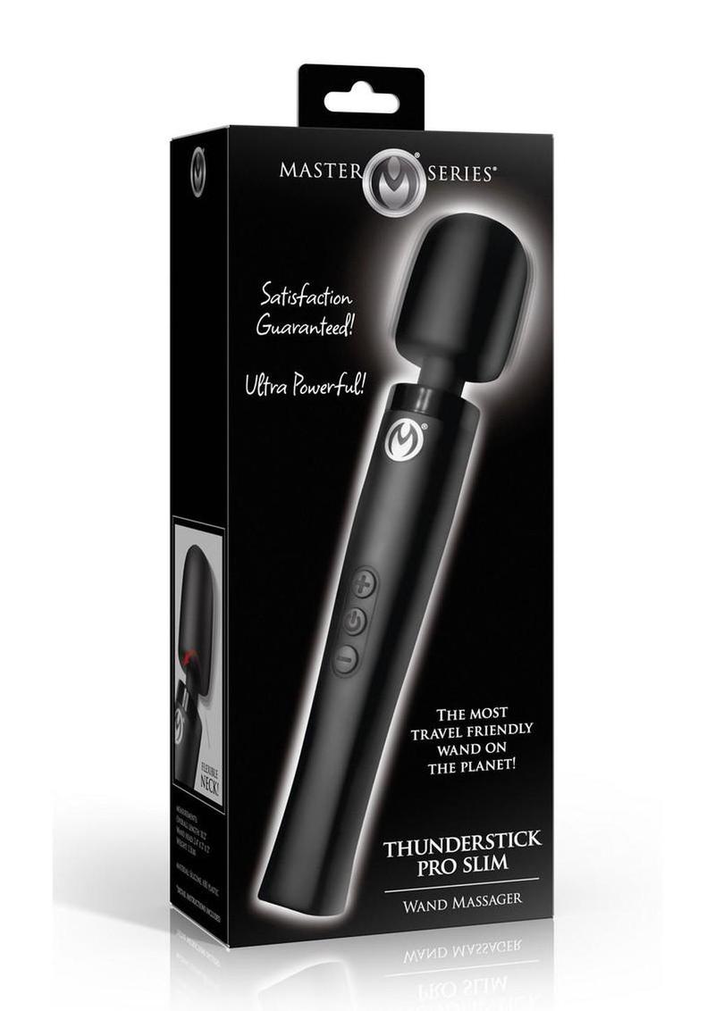 Master Series Thunderstick Pro Slim Wand Massager – Rechargeable Powerful Mini Wand