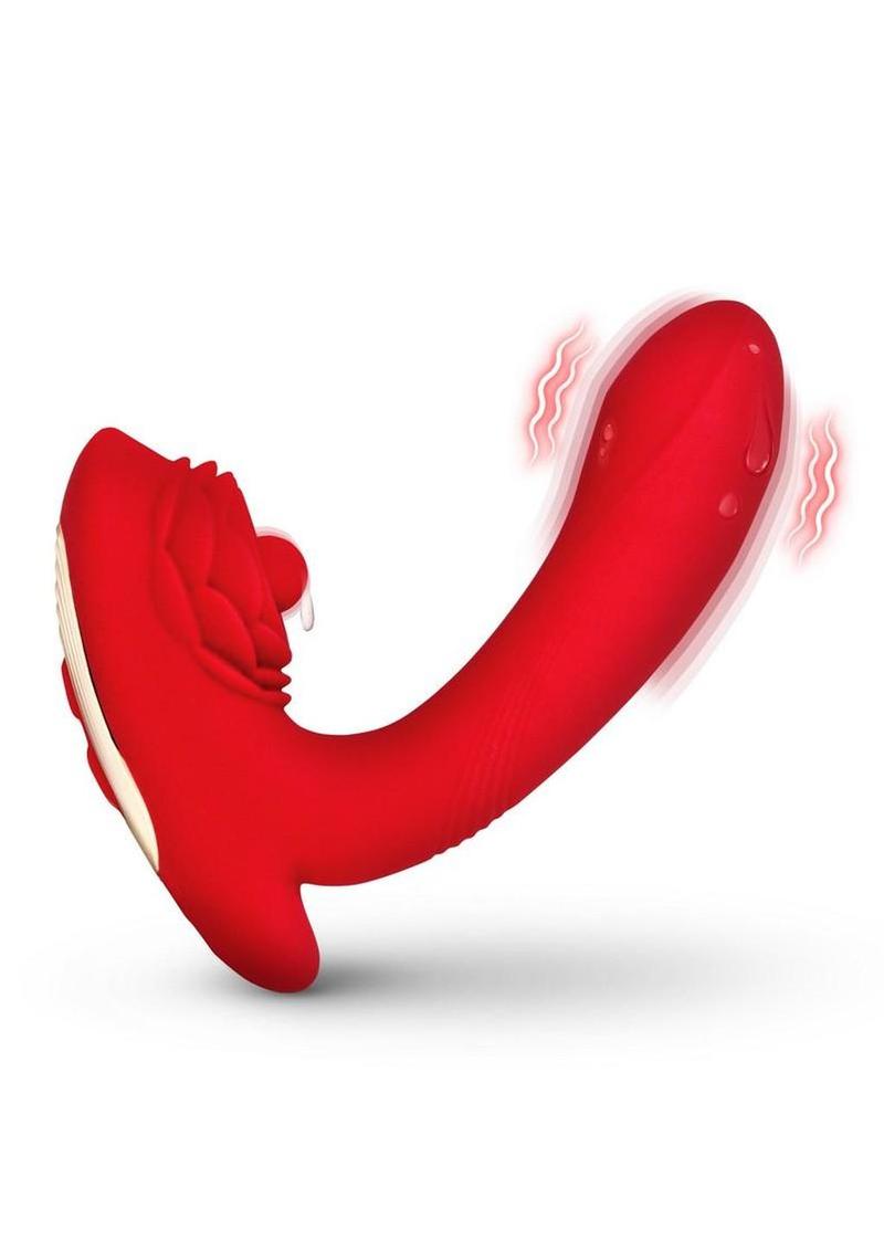 Bloomgasm Petal Twirl Clit Massaging Vibrator – Dual Stimulation Silicone Toy