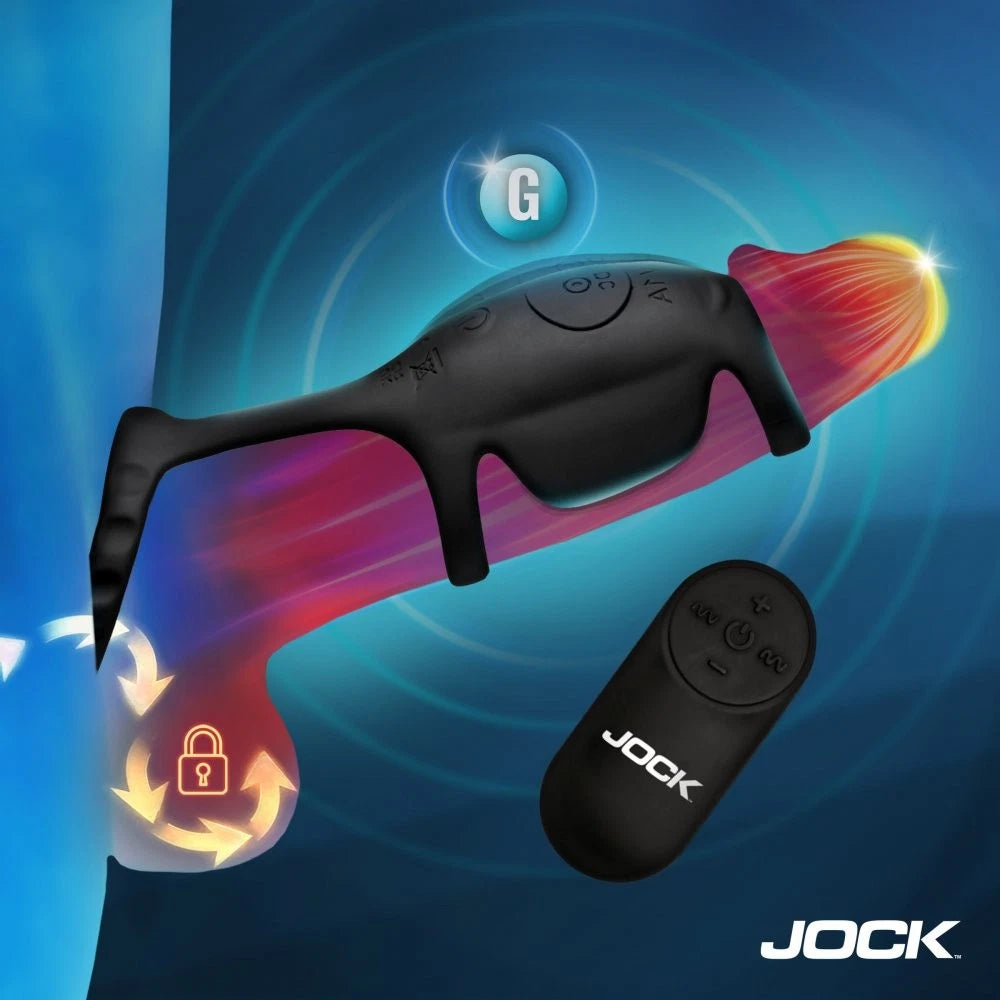 Jock Blitz Vibrating Penis Sleeve Rechargeable Silicone Cock Ring