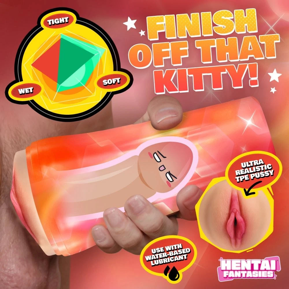 Hentai Fantasies Mochi Cat Girl Stroker – Textured TPE Sleeve with Removable Design