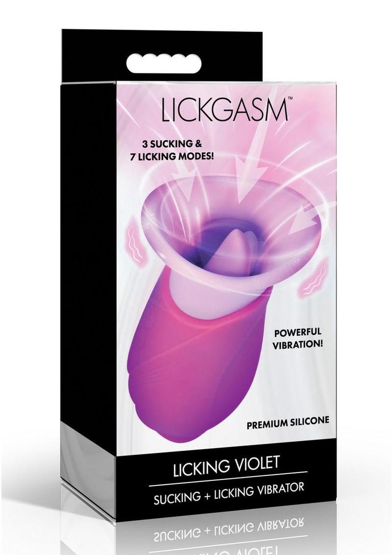 Lickgasm Licking Suction Silicone Vibrator – Dual Stimulation Tongue & Suction Rechargeable