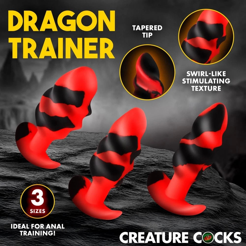 Creature Cocks Dragon Trainer Silicone Butt Plug Set (3 Piece)