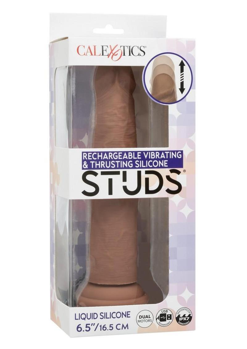 Rechargeable Vibrating & Thrusting Silicone Stud – Dual Motor Suction Toy