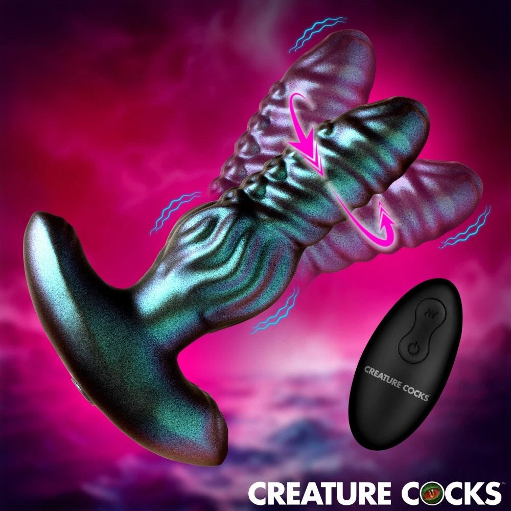 Creature Cocks Octo-Squirm Vibrating & Rotating Silicone Plug