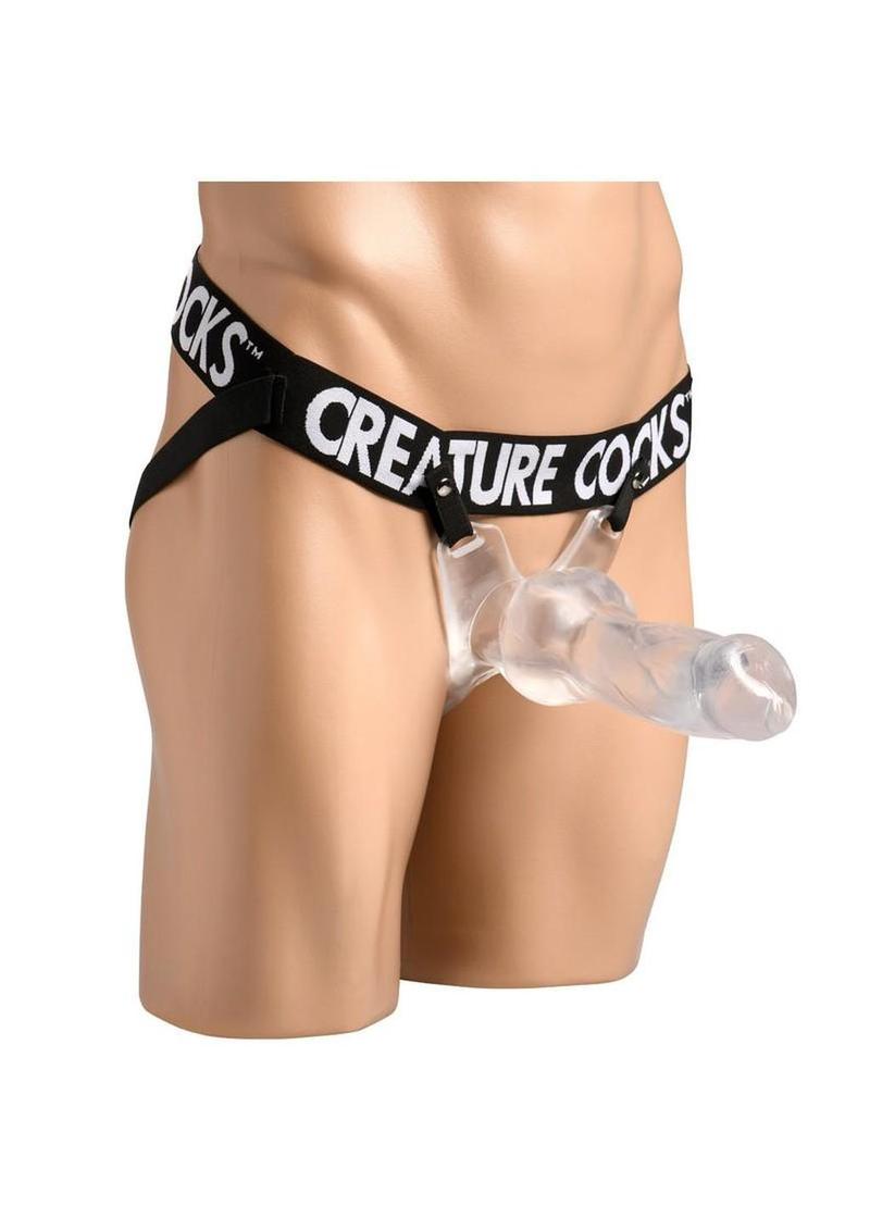 Creature Cocks Snow Wolf Hollow Strap-On with Harness