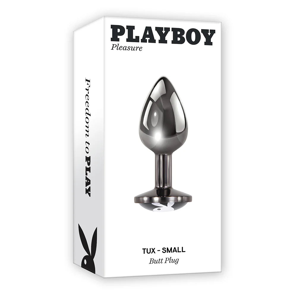 Playboy Tux Metal Anal Plug Hematite