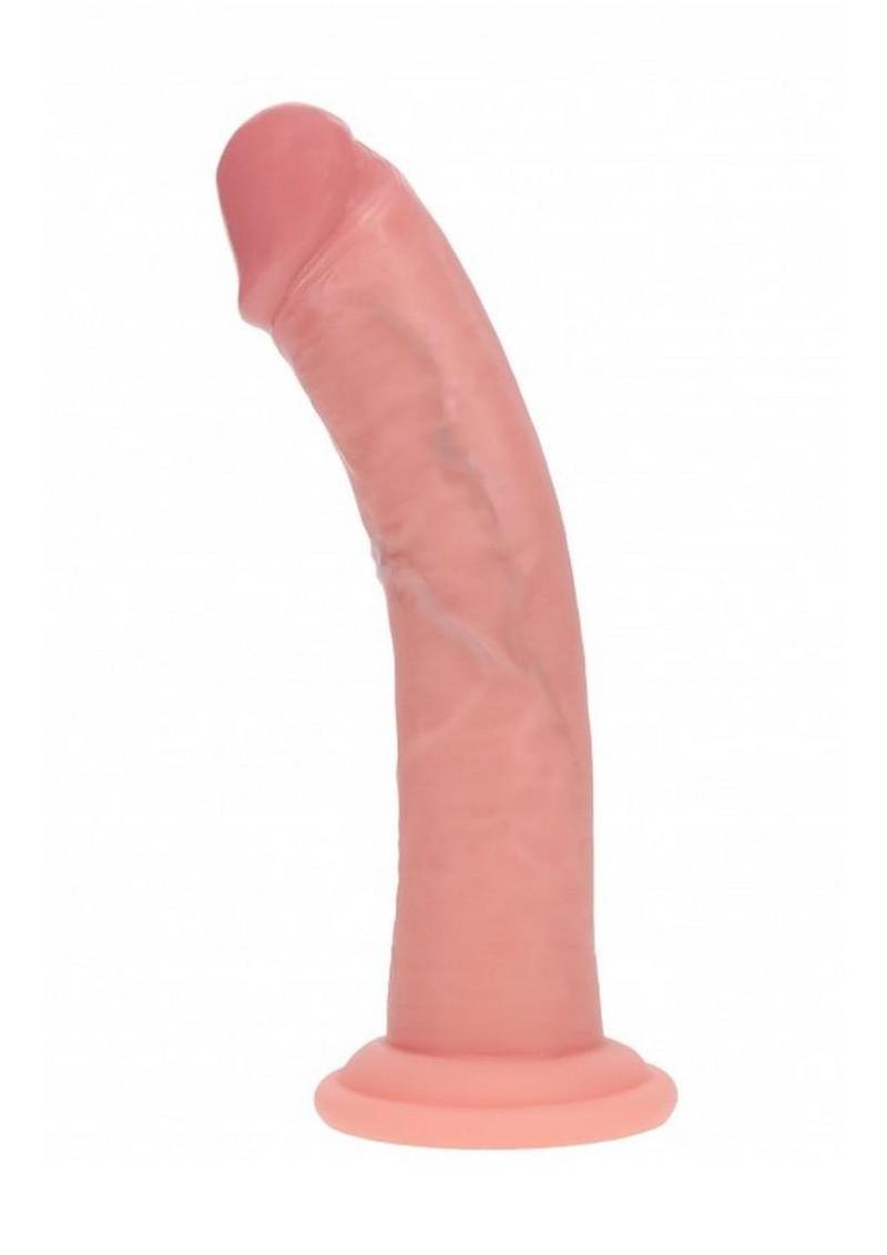 RealRock Dual Layered Silicone Curved Realistic Dildo with Suction Cup 7in