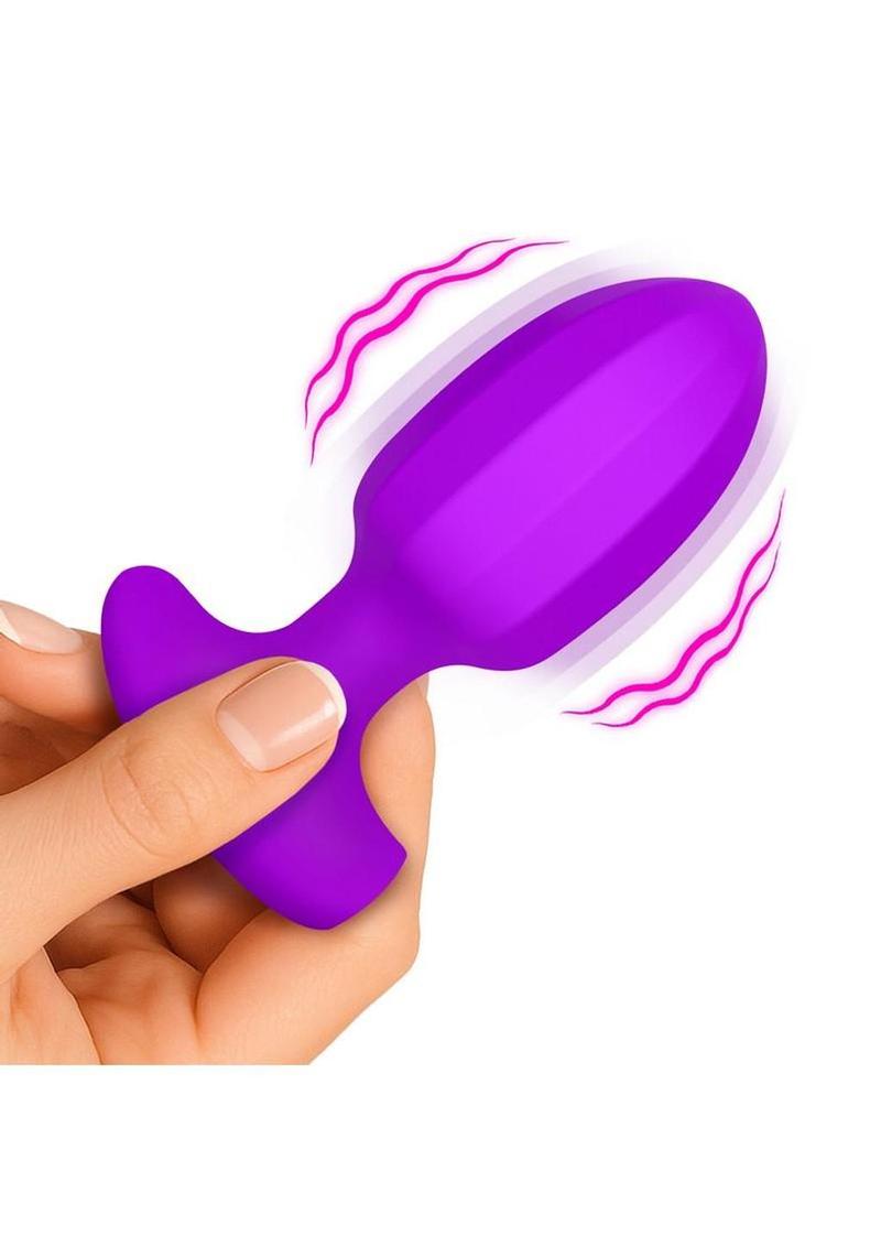 Bang! Ribbed Vibrating Silicone Butt Plug – Rechargeable Waterproof Anal Vibrator