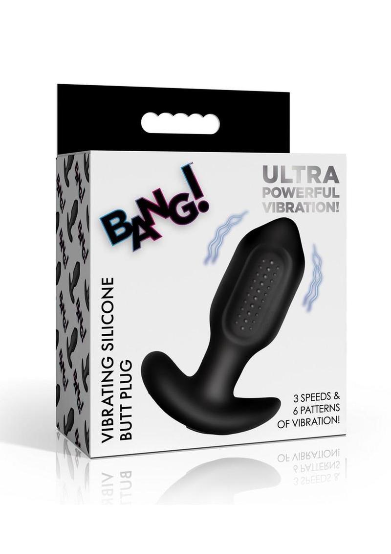 Bang! Bumpy Vibrating Silicone Butt Plug – Rechargeable Waterproof Anal Vibrator