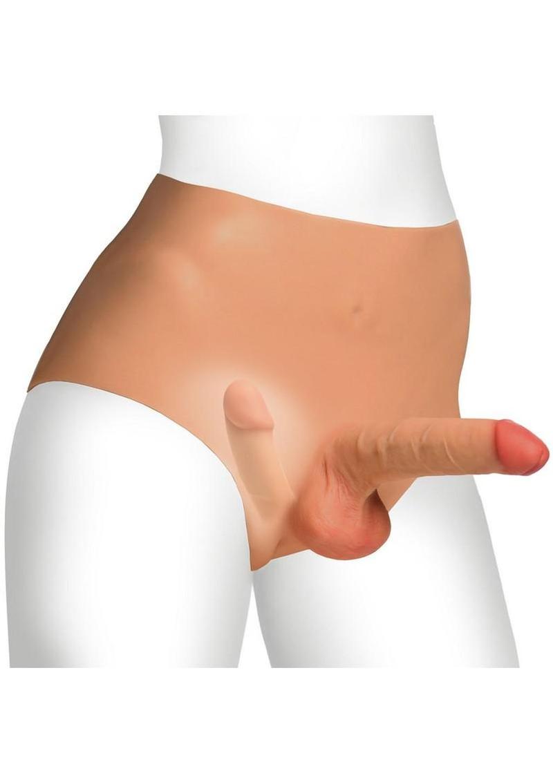 Master Series Double Boner Briefs Silicone Penis Panty – Wearable Dual Dildo Harness