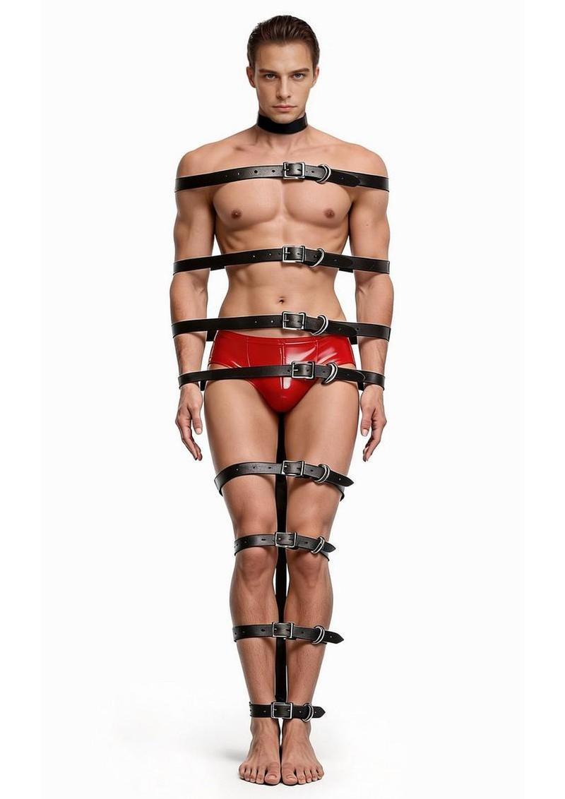 Master Series Backbone Full Body Harness – Adjustable Vegan Leather Harness