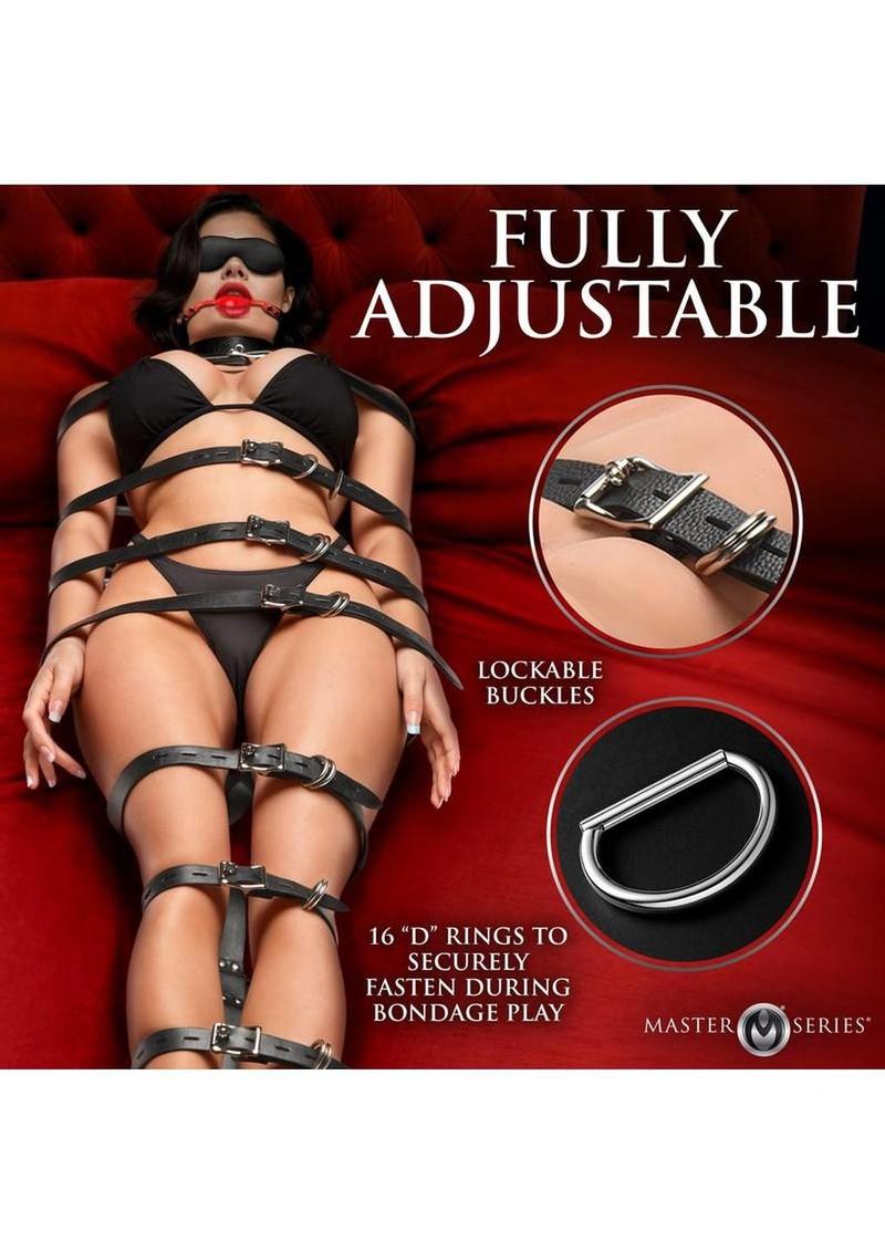 Master Series Backbone Full Body Harness – Adjustable Vegan Leather Harness
