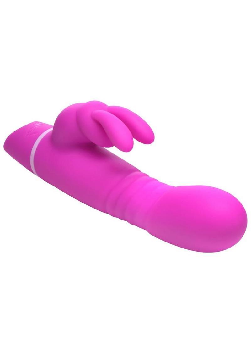 Bang! Thrusting Silicone Rabbit Vibrator – Dual Motor G-Spot Stimulator with Rotating Beads