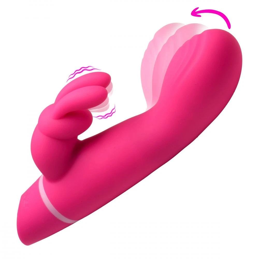 Bang! Come Hither Silicone Rabbit Vibrator – Rotating Beads & Dual Motor