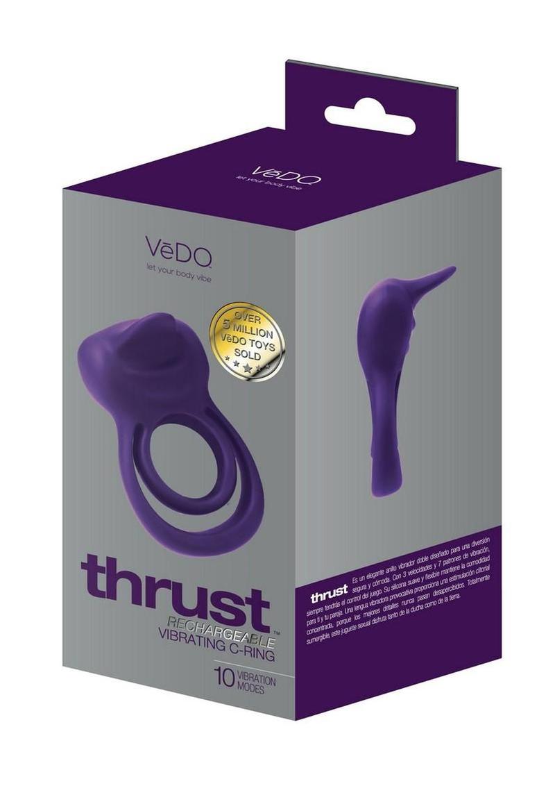 VeDo Trust Rechargeable Silicone Cock Ring – Dual Ring with Vibrating Tongue