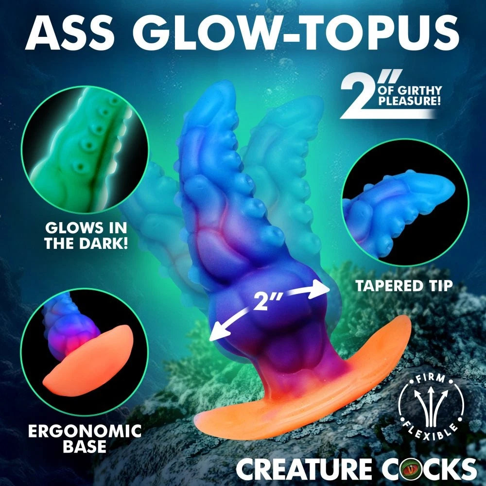 Creature Cocks Glowtopus Glow-in-the-Dark Silicone Anal Plug