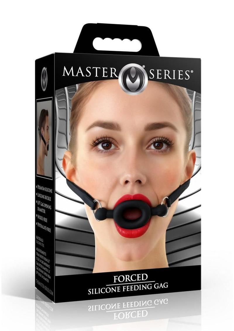 Master Series Forced Silicone Feeding Gag – Tapered Ring Gag with Adjustable Strap