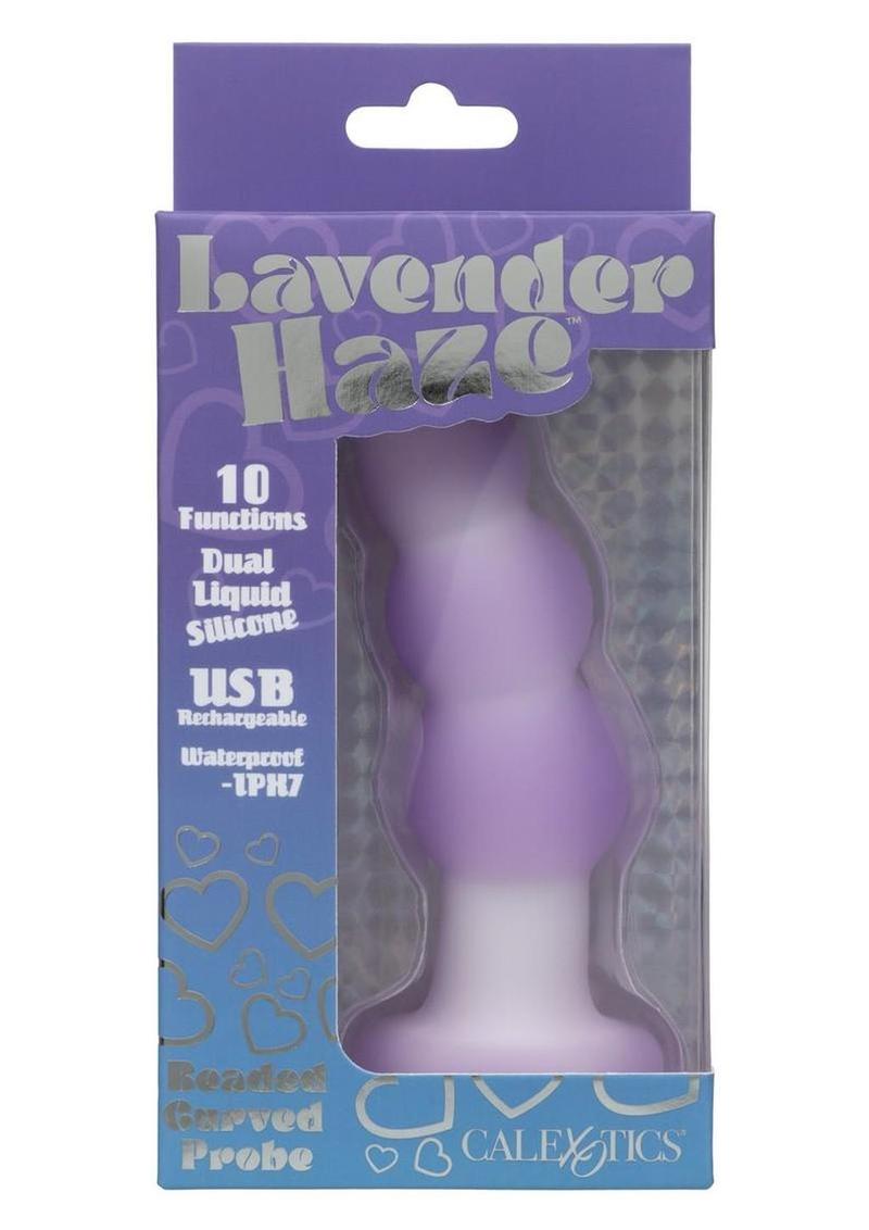 Lavender Haze Beaded Curved Probe – Rechargeable Silicone Vibrator