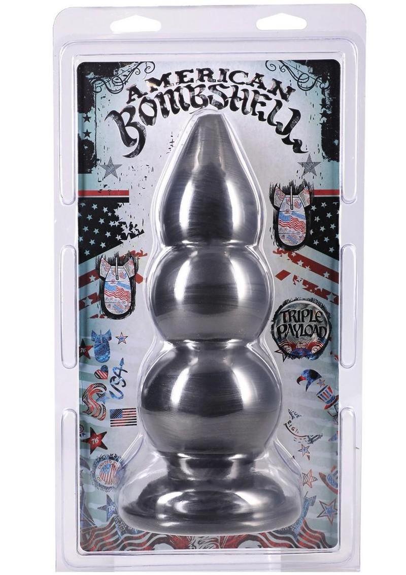 American Bombshell Triple Payload Anal Plug – Rippled Plug 7.75in