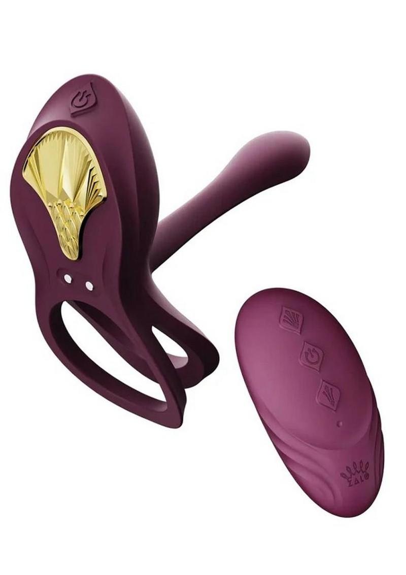 Zalo Bayek Rechargeable Silicone App Compatible Vibrating Couples Ring