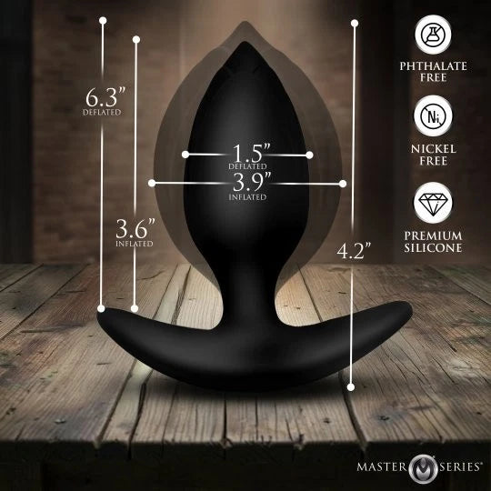 Master Series Ass Expander Magnetic Inflatable Silicone Anal Plug