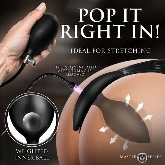 Master Series Ass Expander Magnetic Inflatable Silicone Anal Plug