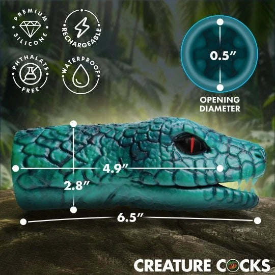 Creature Cocks Python Vibrating Rechargeable Silicone Masturbator