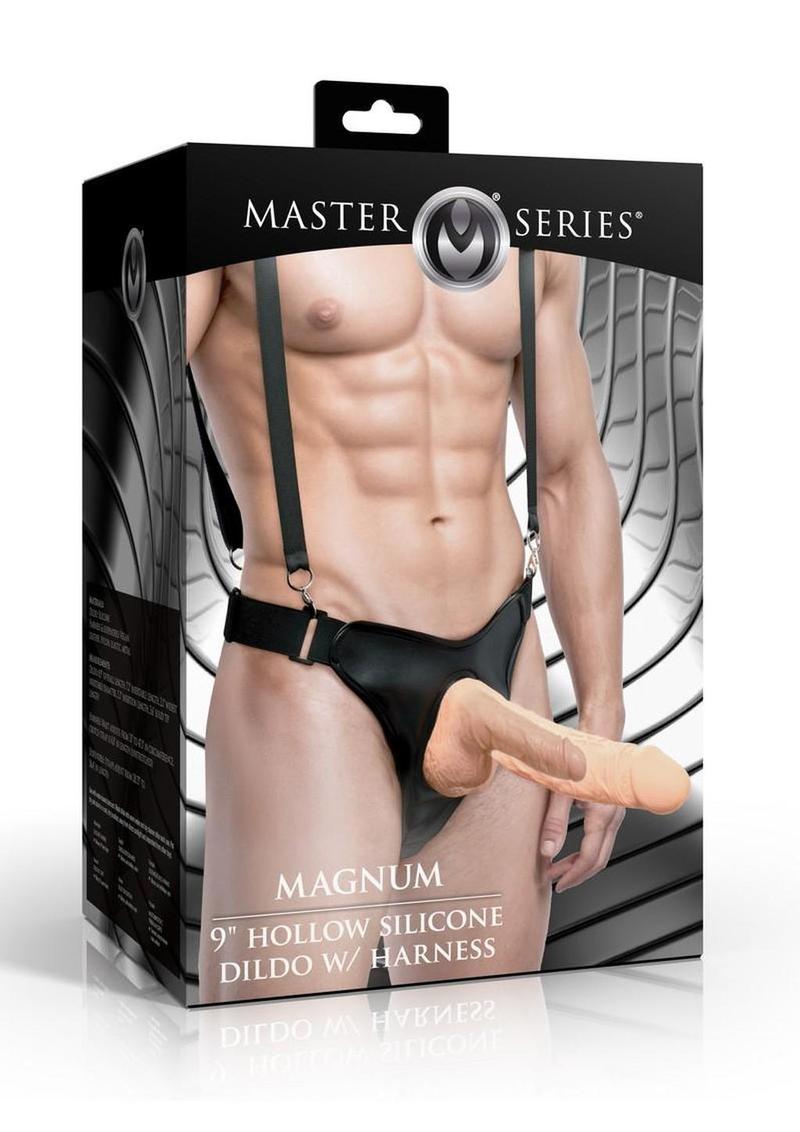 Master Series Magnum Hollow Harness Dildo 9in