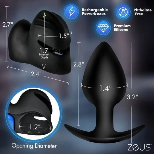 Zeus Electrosex Anal Plug & Head Teaser Kit