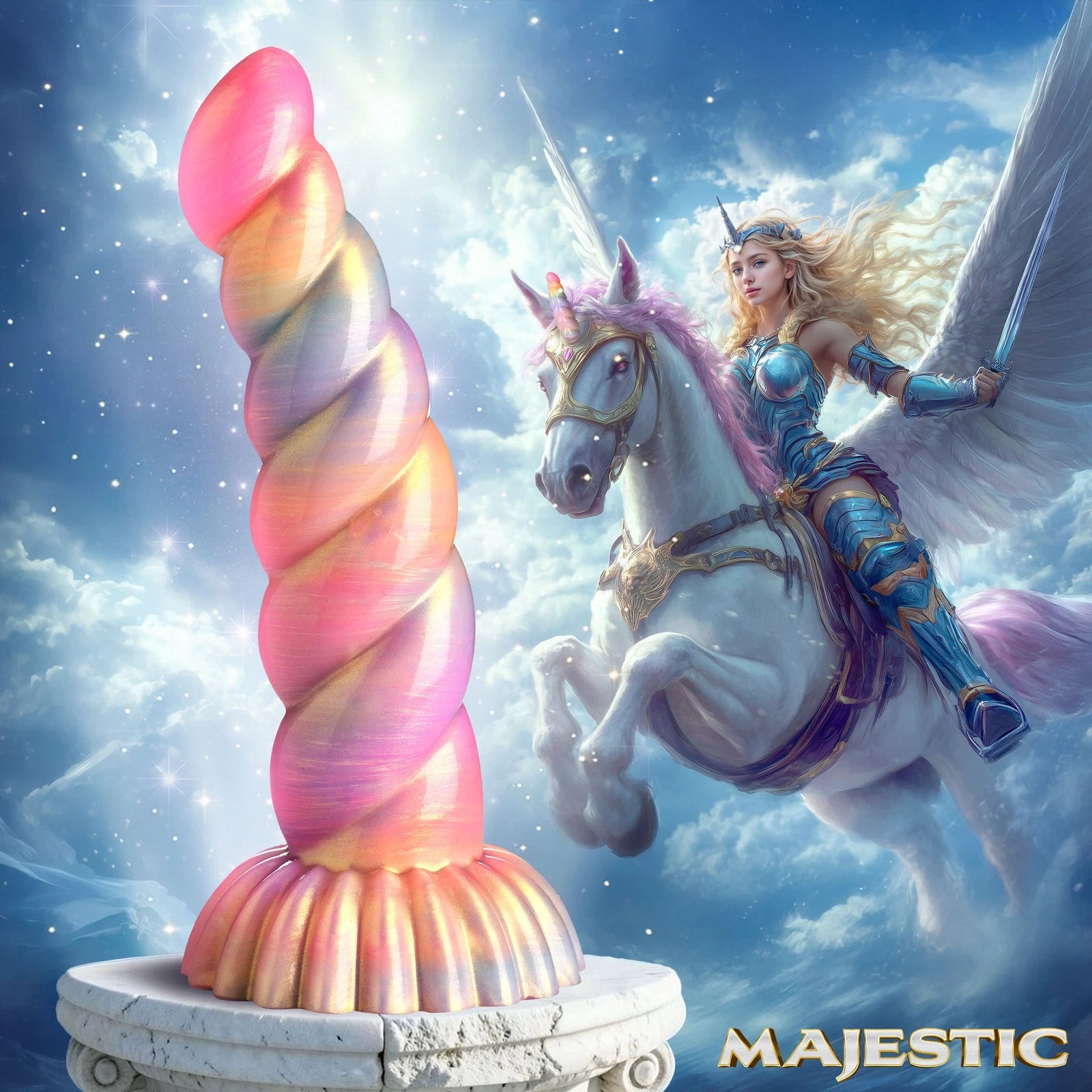 Creature Cocks Aurora Unicorn Silicone Dildo