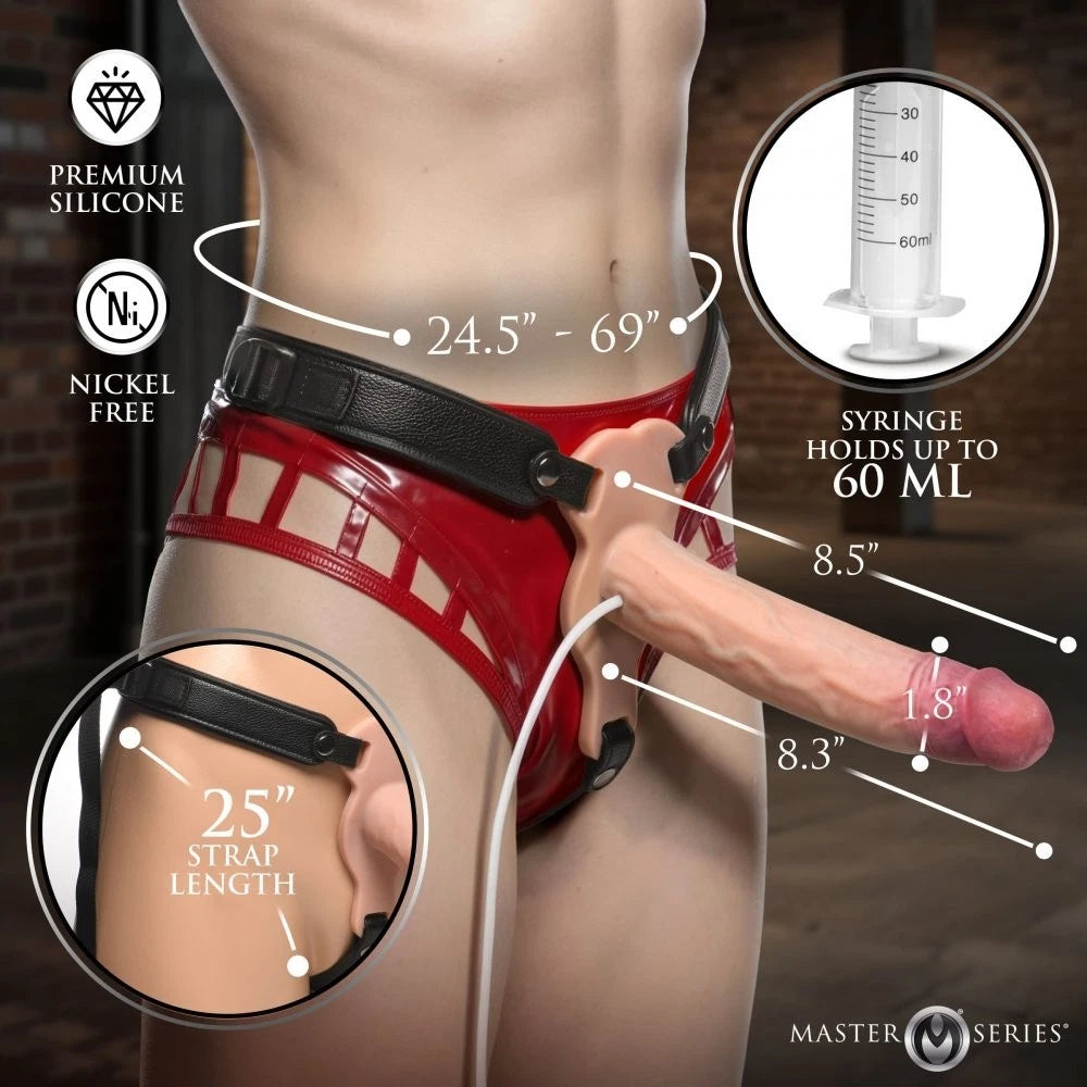 Master Series Breeder Squirting Strap-On Dildo