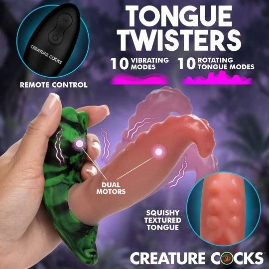 Creature Cocks Tongue Twister Panty Vibe Harness