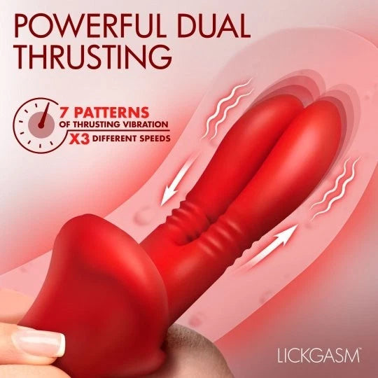 Lickgasm Double Licker Thrusting Silicone Vibrator