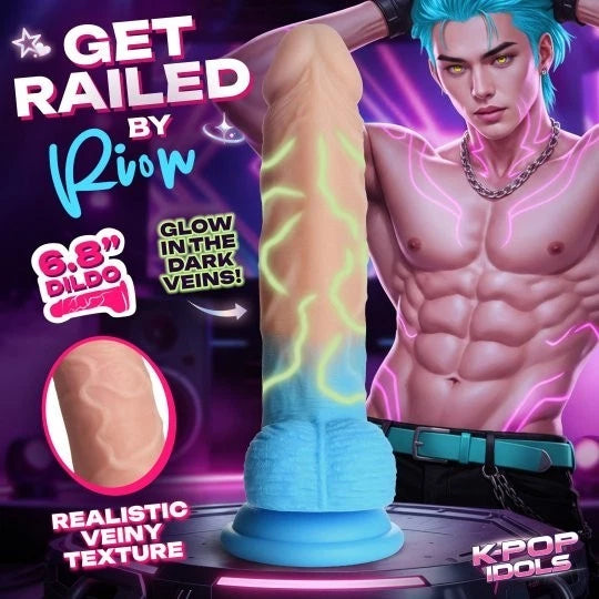 K Pop Rion Glow-in-the-Dark Silicone Dildo