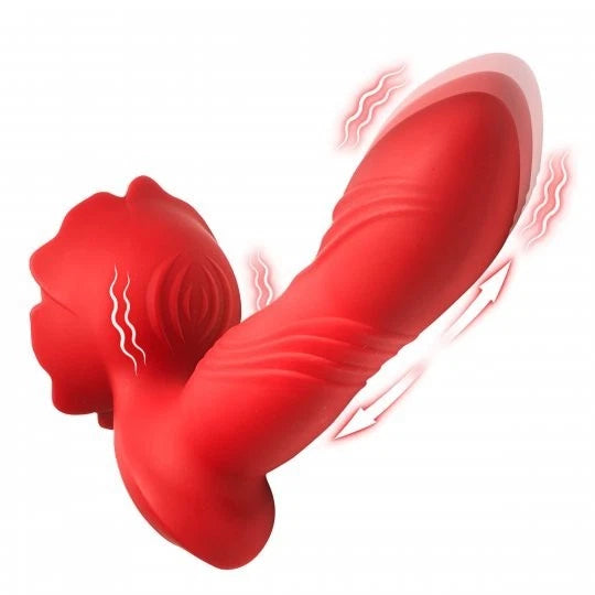 Boomgasm Rose Thrust Silicone Vibrator