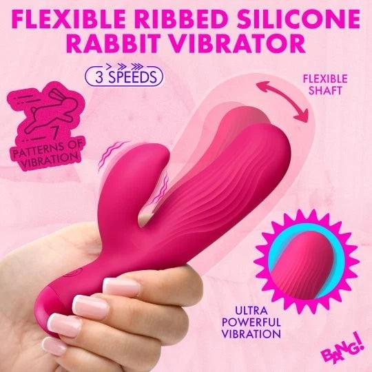 Bang! Flexible Ribbed Rabbit Vibrator
