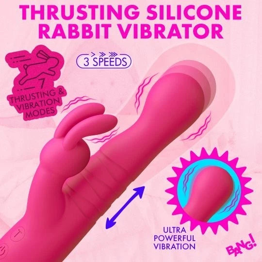 Bang! Thrusting Silicone Rabbit Vibrator