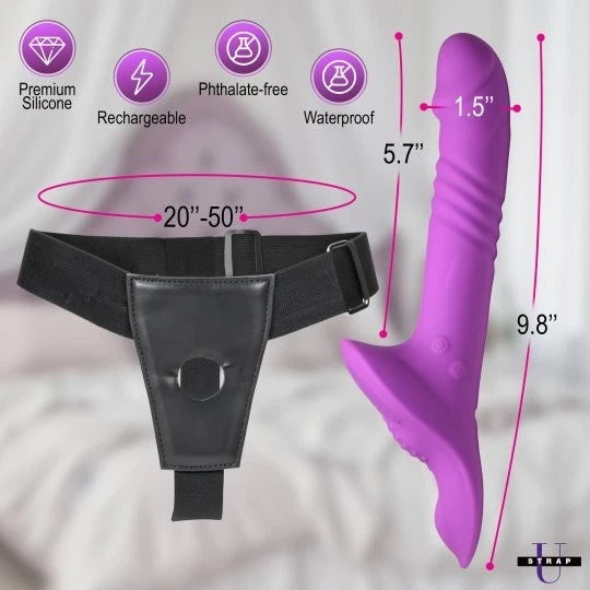 Strap U Thrusting Strap-On Harness with Remote