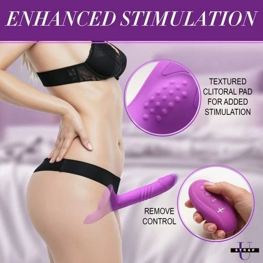 Strap U Thrusting Strap-On Harness with Remote
