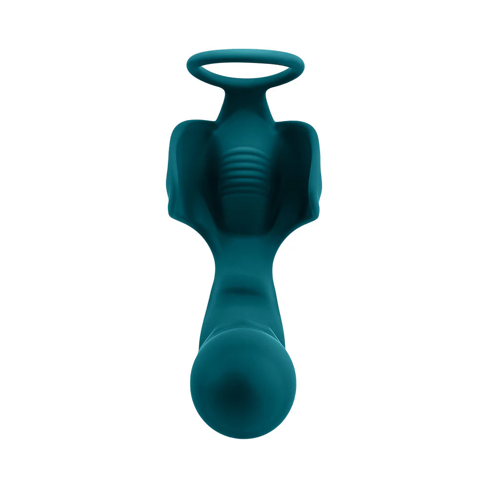 Playboy Bring It On Rechargeable Silicone Thrusting Anal Plug with Vibrating Ball Cradle