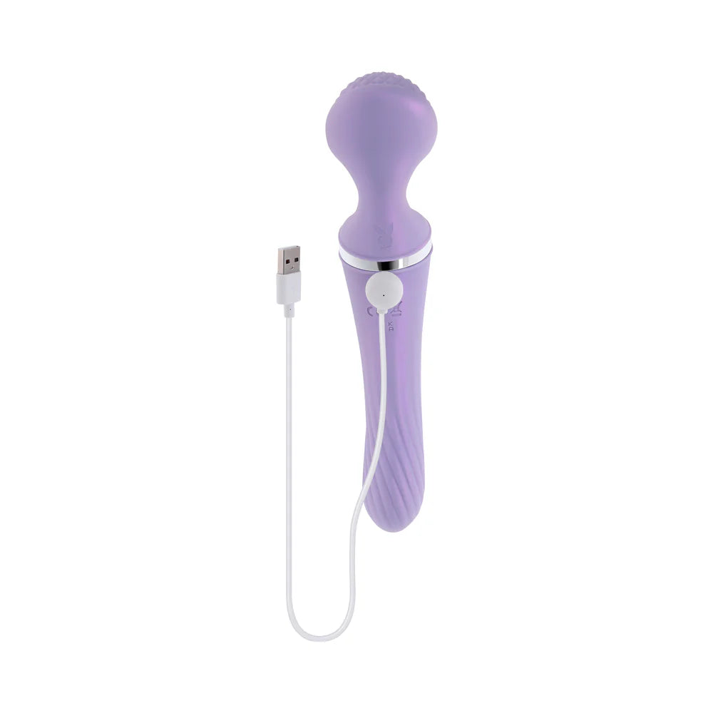 Playboy Vibrato Rechargeable Silicone Dual Ended Wand Vibrator