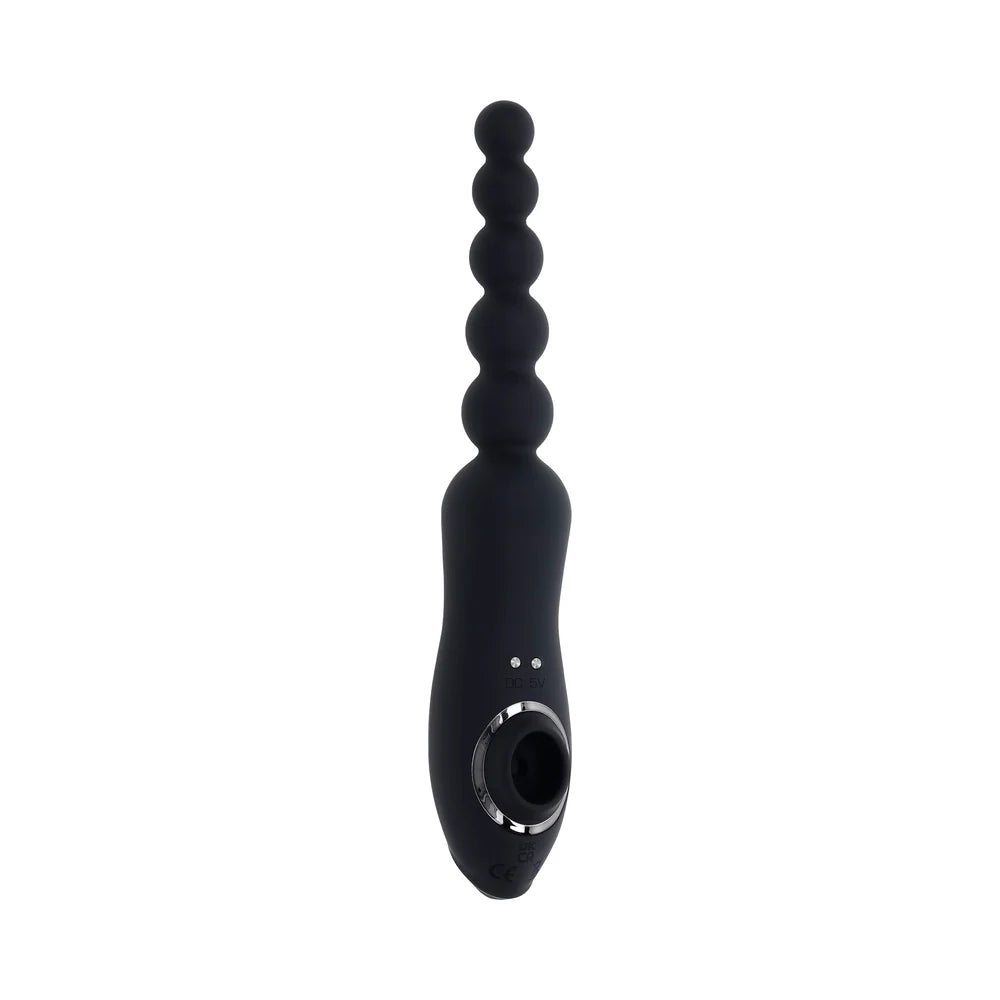 Playboy Let It Bead Rechargeable Flexible Dual-Ended Anal Vibe with Suction