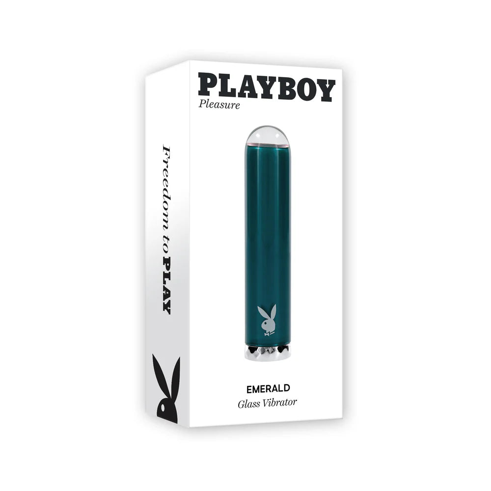 Playboy Emerald Rechargeable Vibrating Glass Mini Vibe