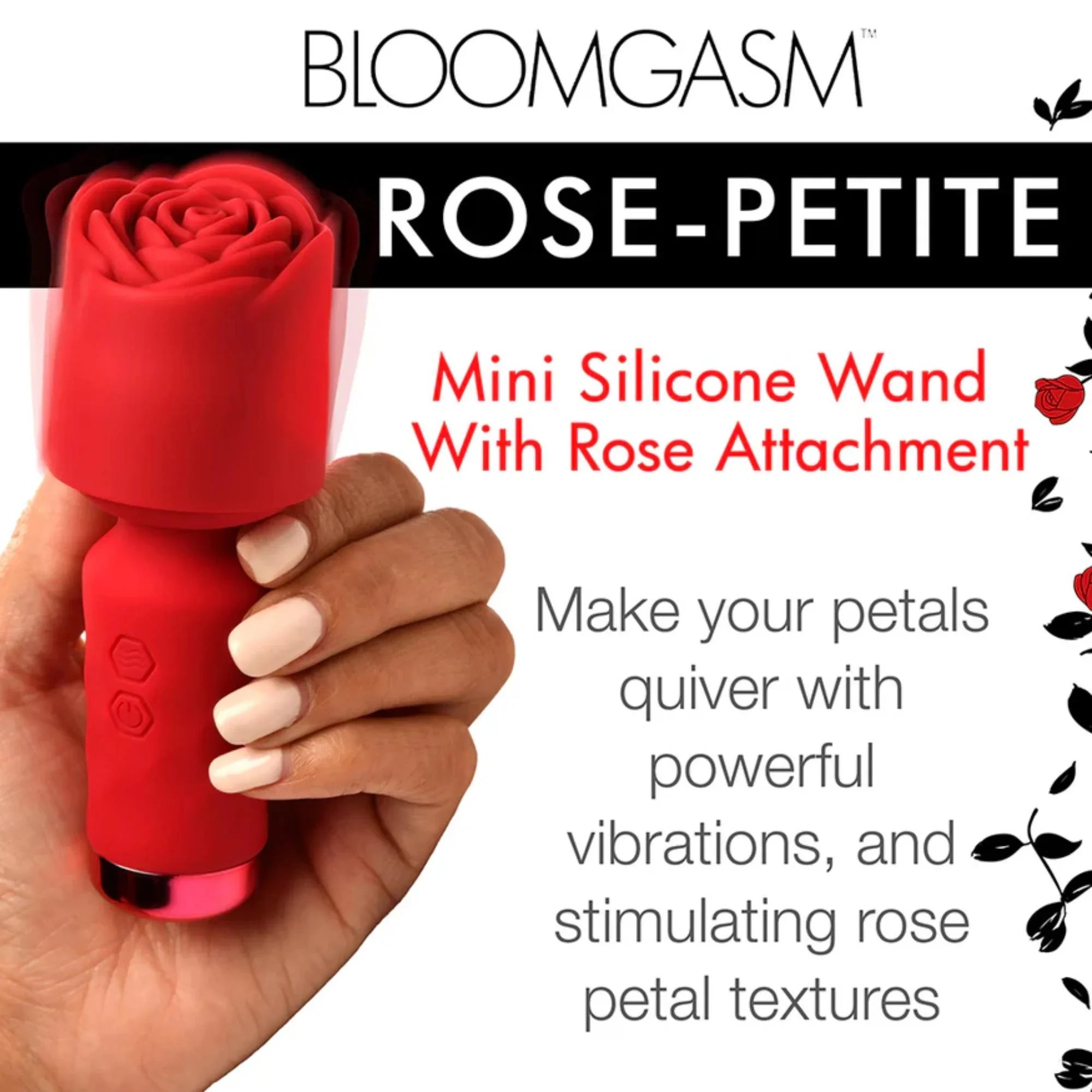 Bloomgasm Pleasure Rose-Petite Mini Silicone Rechargeable Rose Wand
