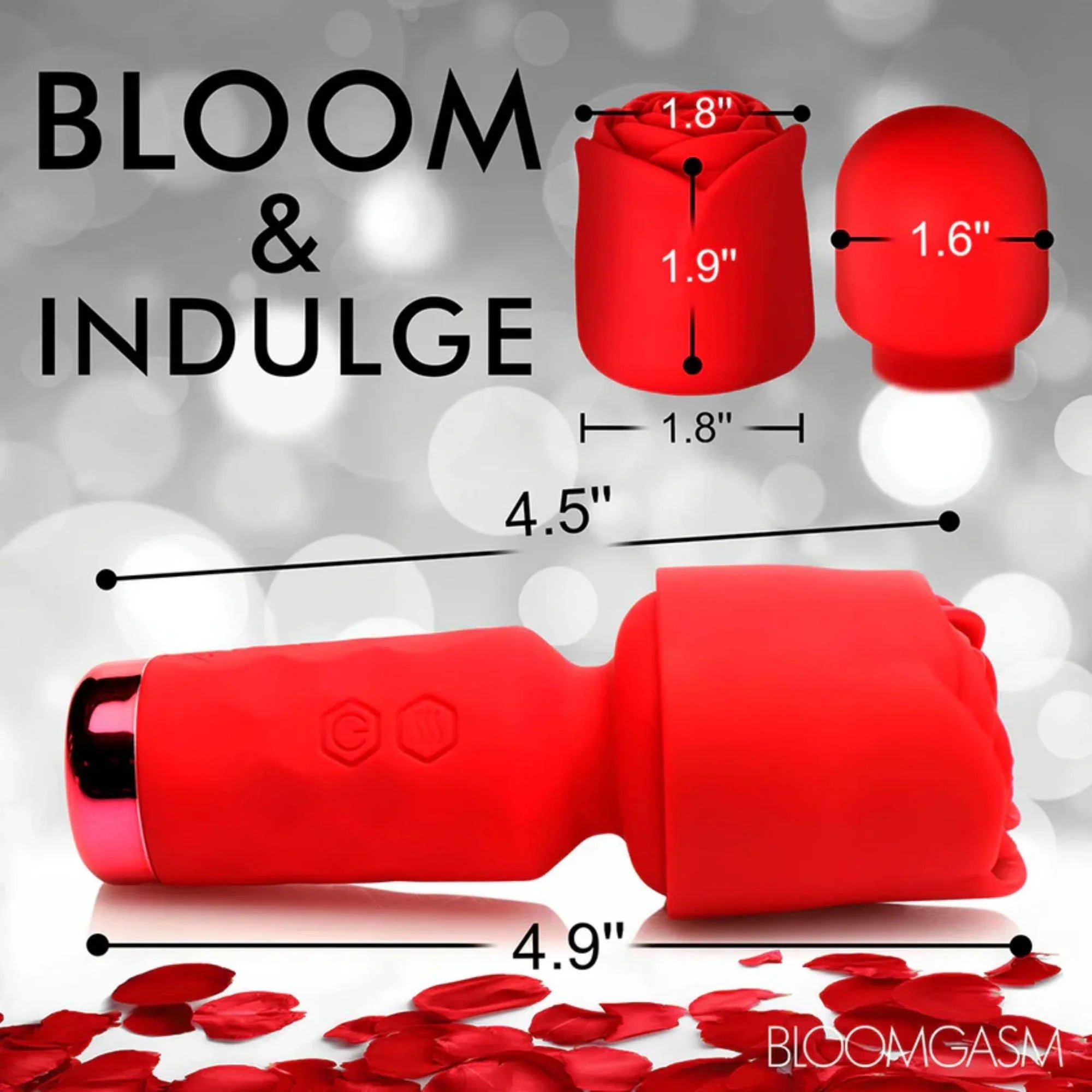 Bloomgasm Pleasure Rose-Petite Mini Silicone Rechargeable Rose Wand