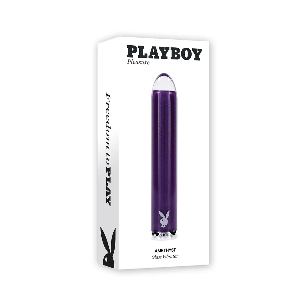 Playboy Amethyst Rechargeble Vibrating Glass Vibe
