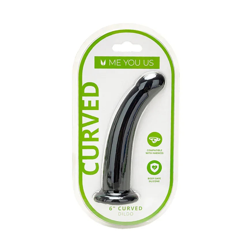 ME YOU US Blue Curved Silicone Dildo 6in