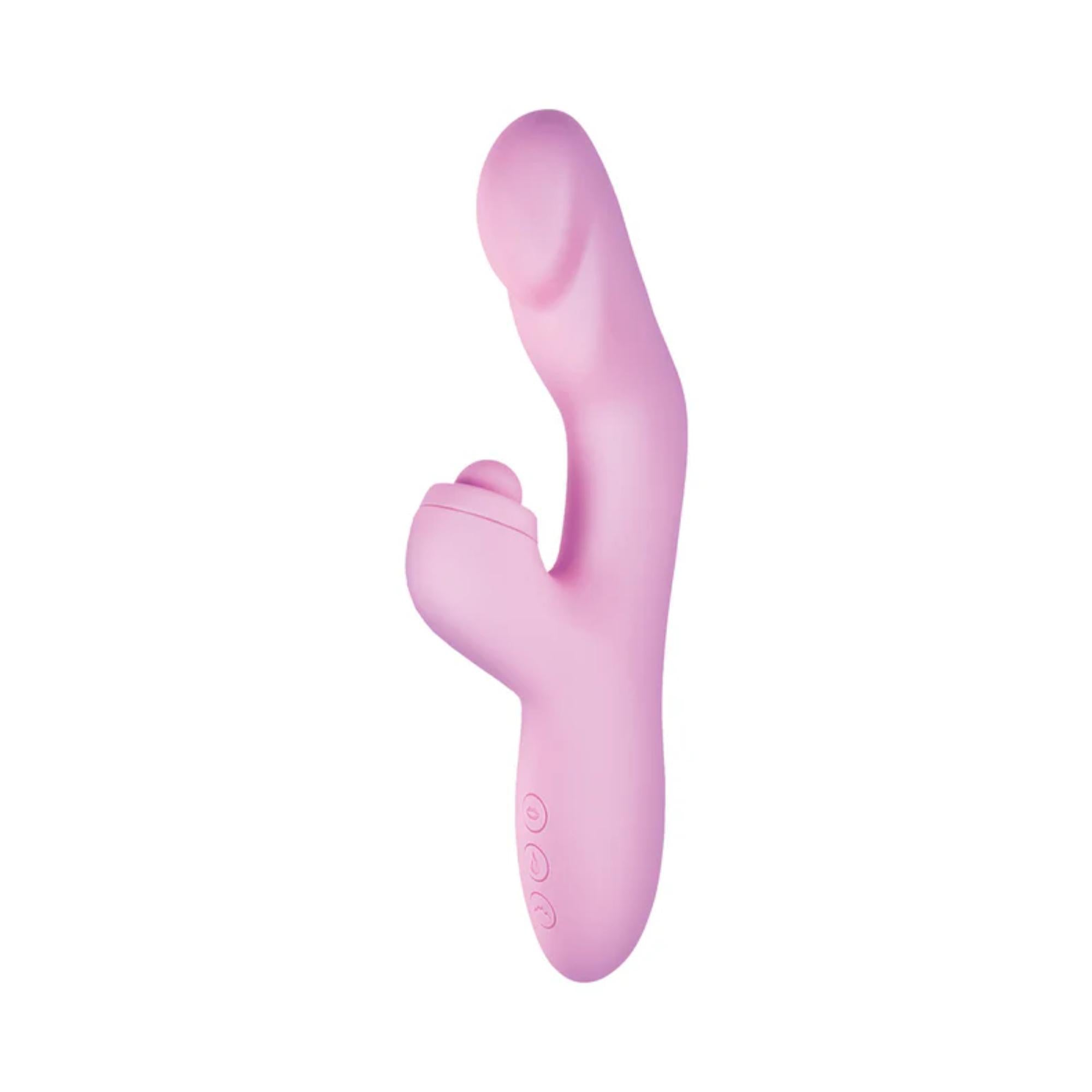 Goddess Heat Up Rechargeable Silicone Tapping Rabbit Vibrator